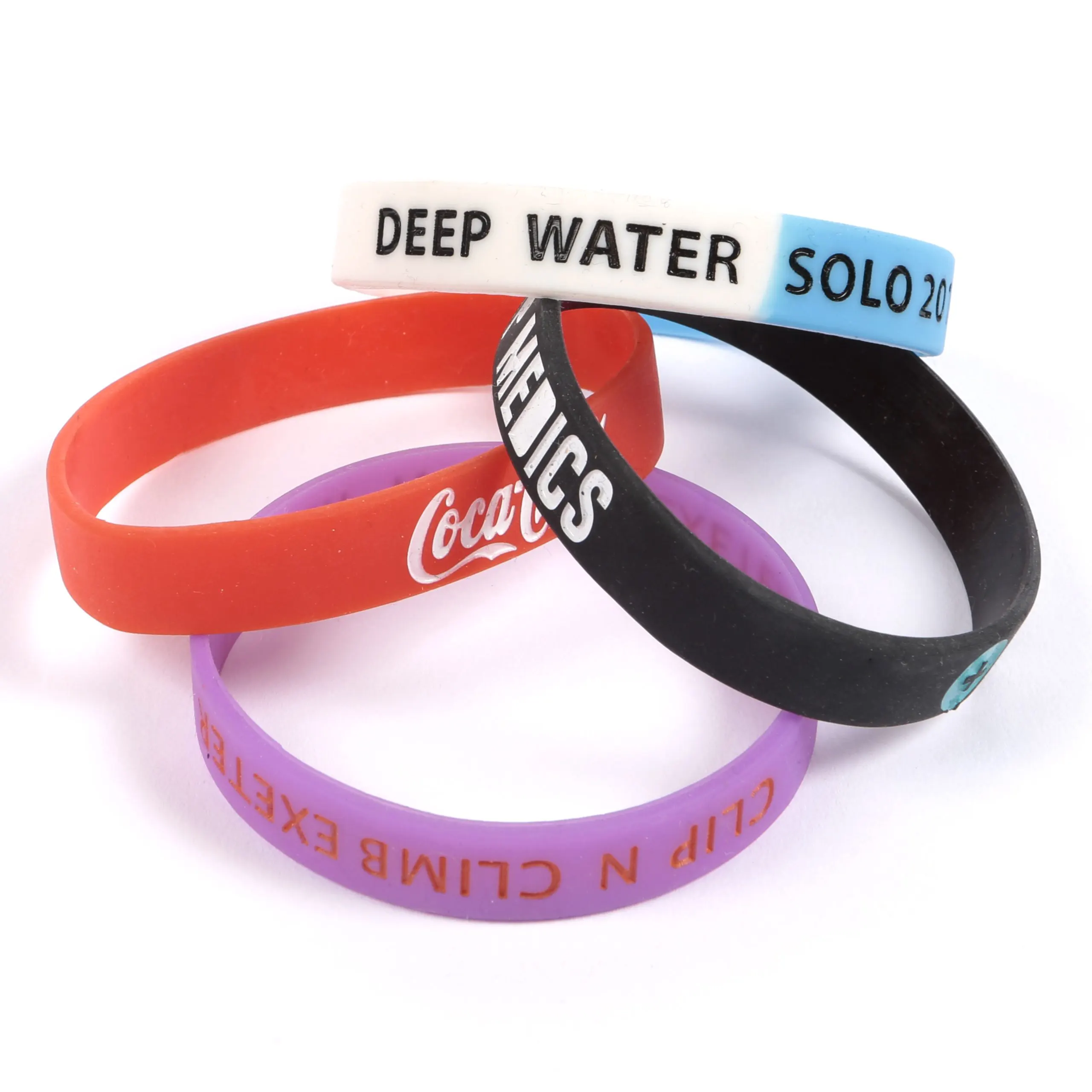 debossed-(with colour)-silicone-wristbands