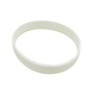 Plain White Silicone Wristband